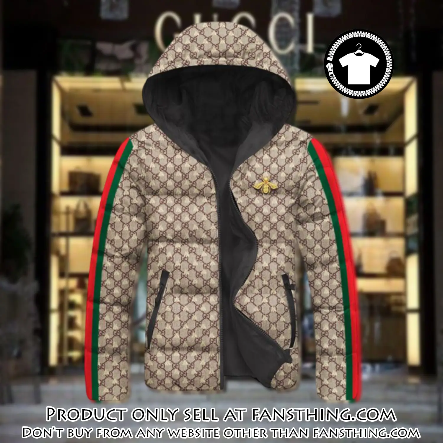 Gucci downfilled coat ultralight down jacket outdoor jacket warm outwear dfj1010 fst0253802
